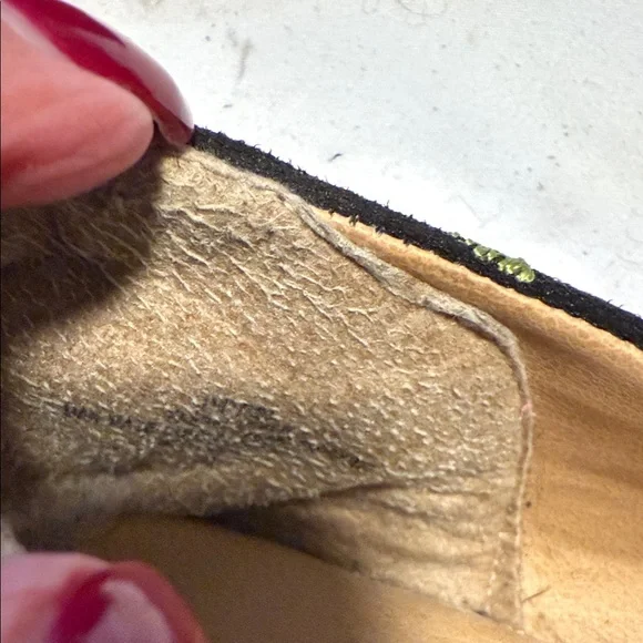 Torrid Black Flats with Red and Green Floral Design - Picture 7 of 8